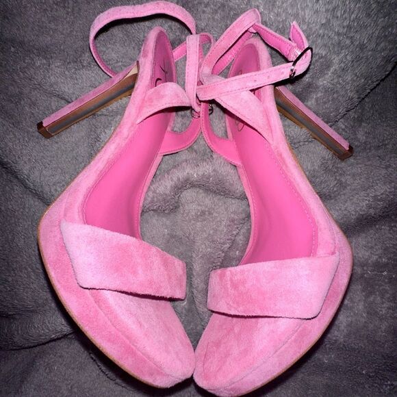 NEW Sam Edelman | Jade Heels in Pink Suede Size 9 - Picture 4 of 5